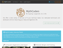 Tablet Screenshot of mythcoders.com